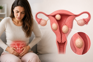 mujer con mioma uterino